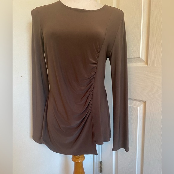 SOLD   Joseph Ribkoff Mocha Ruched Front - Picture 2 of 10